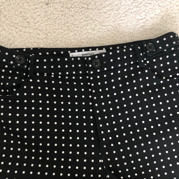 MANGO Slack Work PolkaDot Pants - Picture 3 of 5